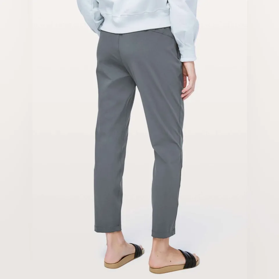 Lululemon On The Fly Pants Ankle Loose Drawstring Waist 2 Pockets - Image 4