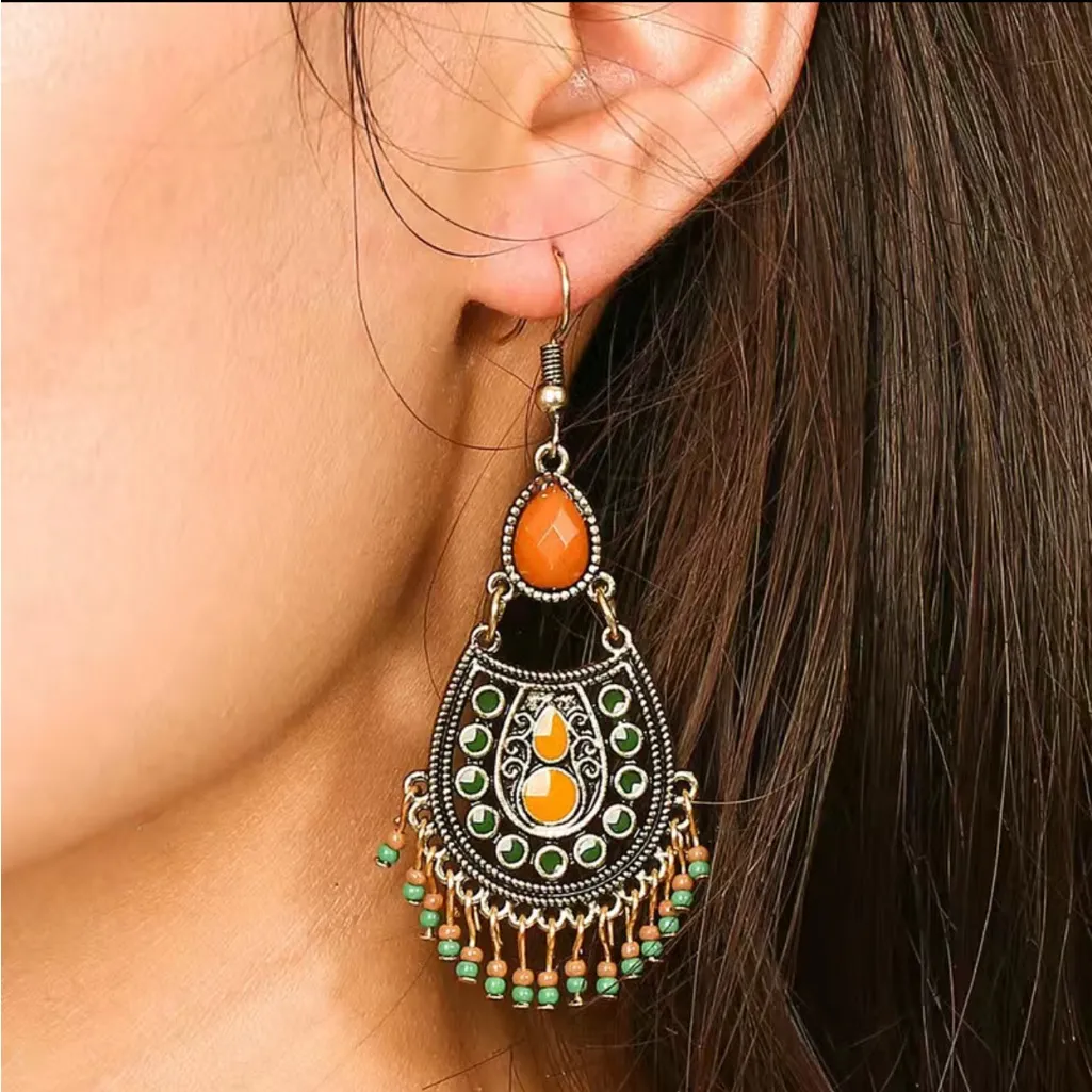 Bohemian Beaded Tassel Drop Dangle Earrings Vintage Style
*Faux‎ Fa - Image 7