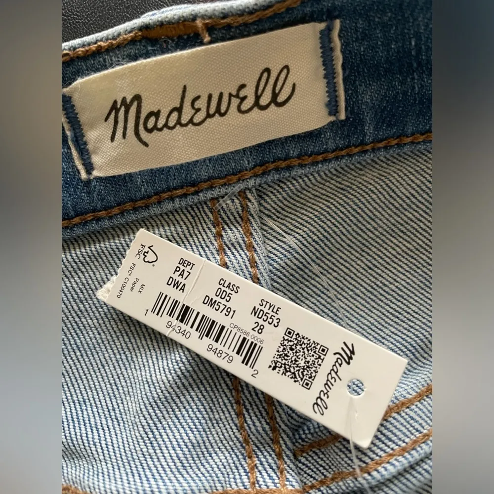 NWT Madewell Cali Demi Boot Blue Jeans Size 28 - Image 7