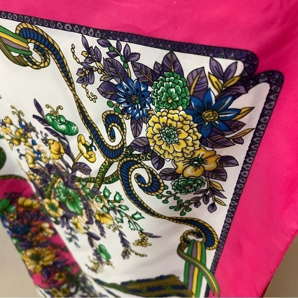 SCARF square colorful and elegant, floral print, quality polyester 31”x31” - Image 7