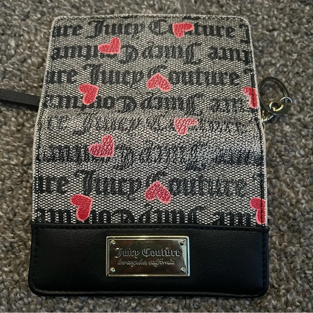 Juicy Couture Black and Gray Card Holder some of the letters are faded - Image 5