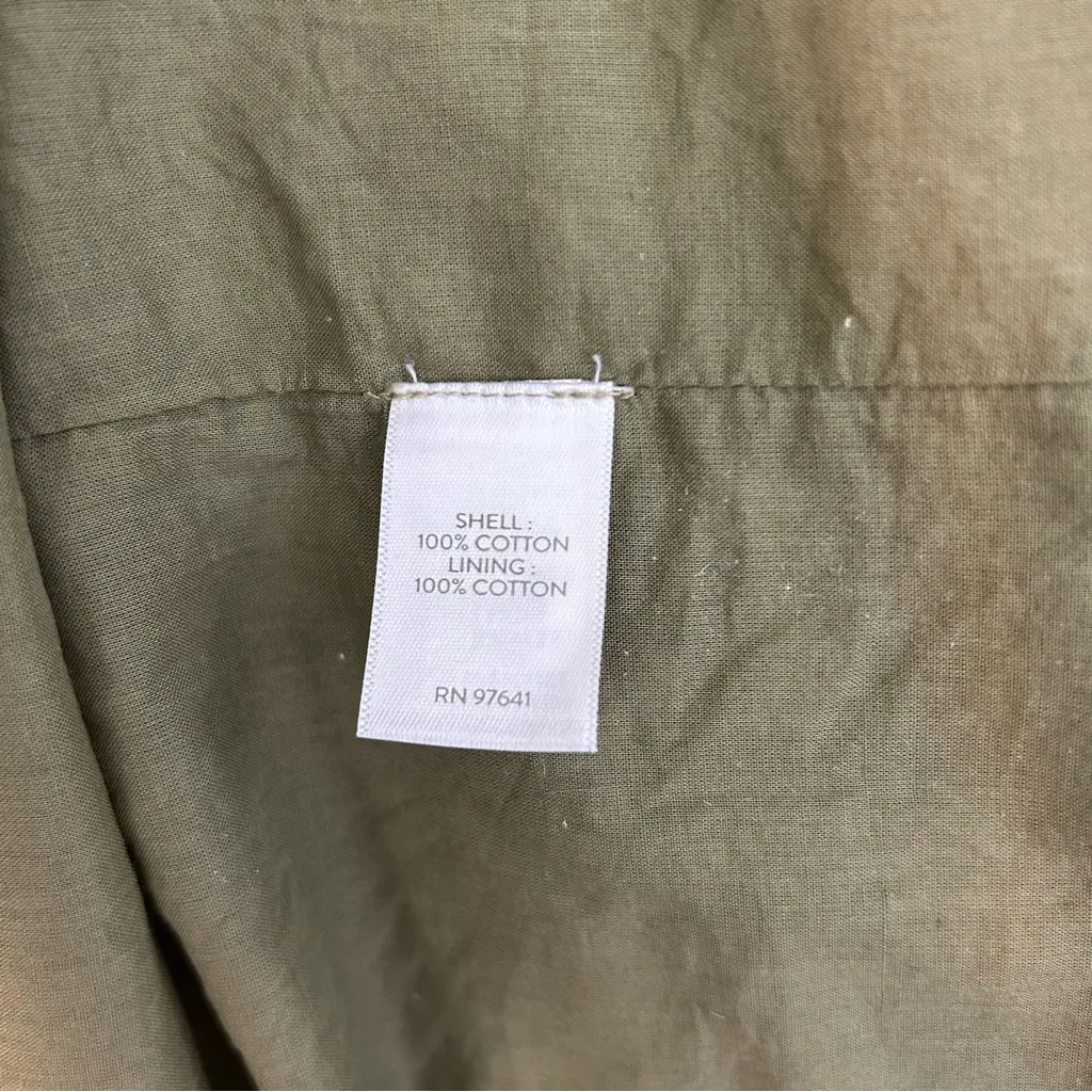 J.Jill Lightweight Sage Green Floral/Paisley Tiered 100% Cotton Dress Medium - Image 12