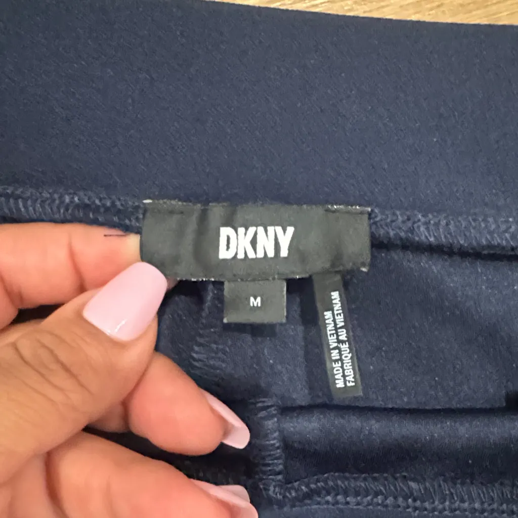 DKNY Navy Jogger Pants with Silver Accents - Image 4