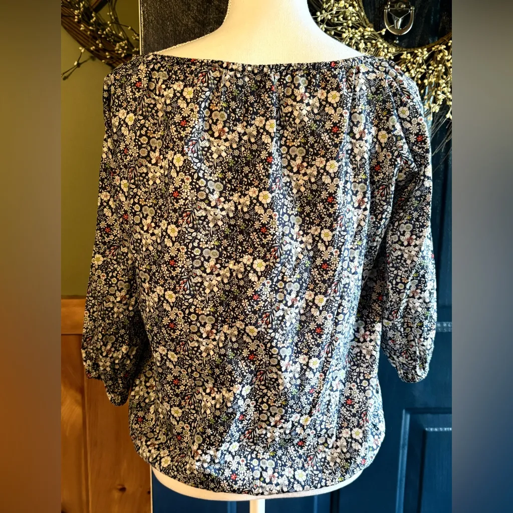 J.Crew Liberty Peasant Top in June's Meadow XS NWOT - Image 4