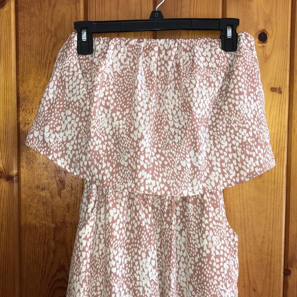 Tyche Amalfi Slanted Hem Jumpsuit size small blush color summer speckled dress​​ - Image 8