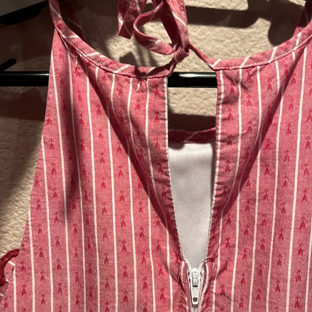 Charlotte Russe Striped Embroidered Halter Dress Size Small - Image 6