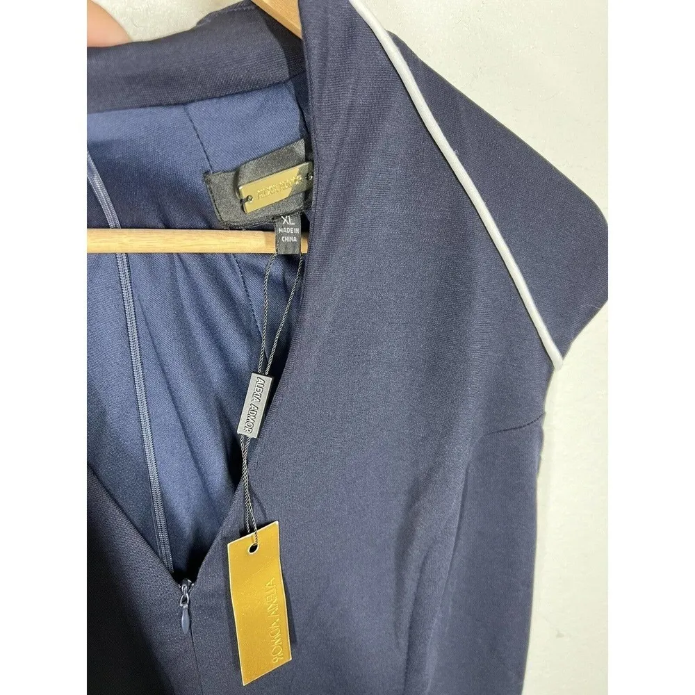 Alexia Admor Niamah Jumpsuit Size XL Navy - Image 5