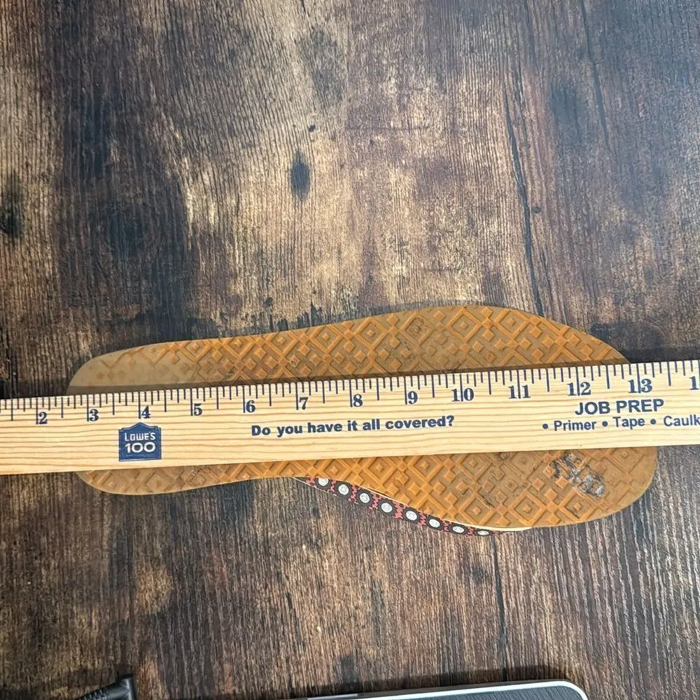 Tory Burch Brown Patterned Flip‎ Flops size 11 - Image 11