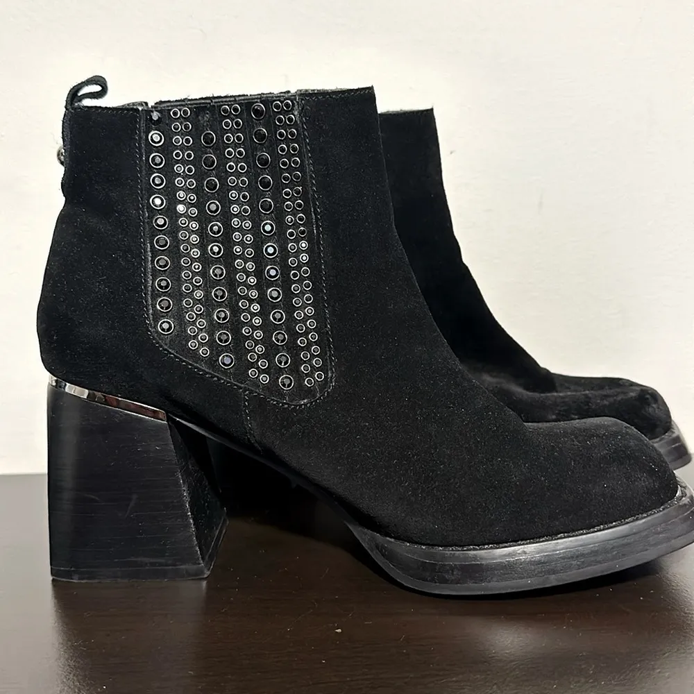 Vince Camuto Astenna Studded square toe suede boots - Image 2