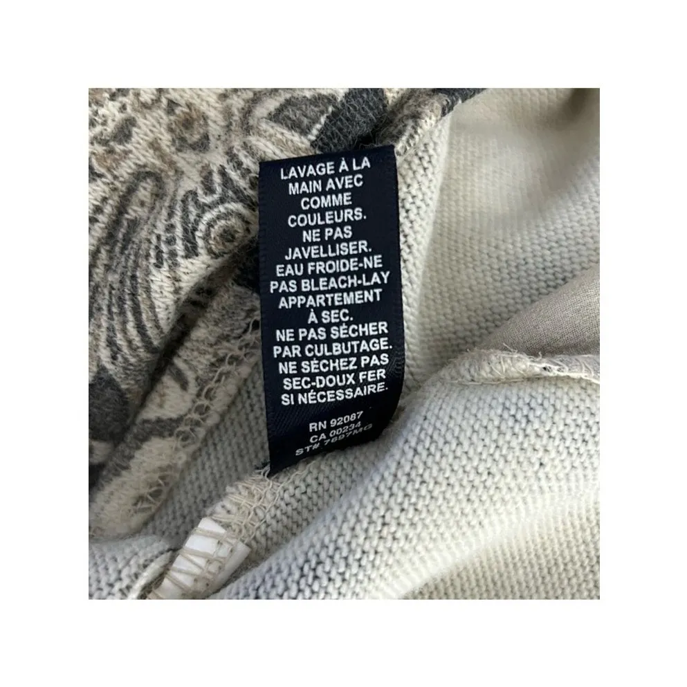 Saks Fifth Avenue Boho Tunic Sheer Double Layer Back Long Sleeve Blouse Small - Image 14