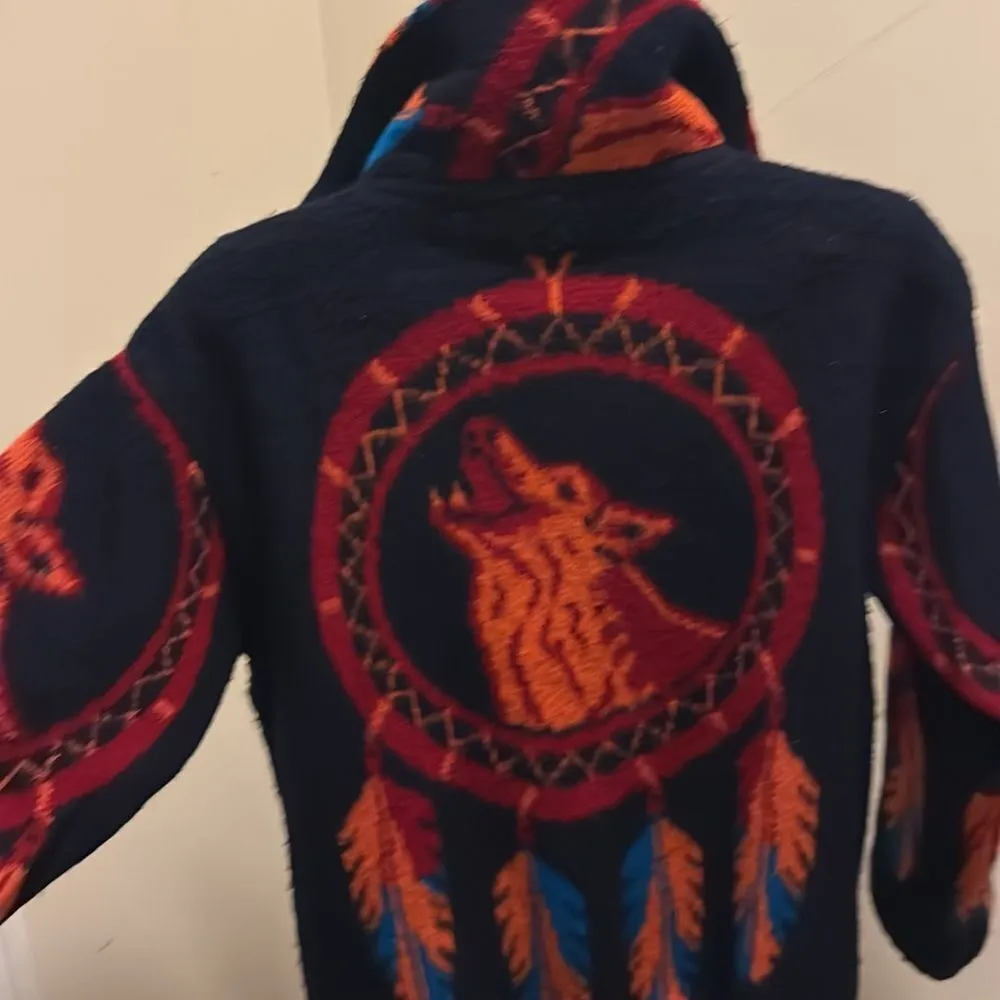 Ruminahui Wool Jacket/Sweater Size Large‎ Blue - Image 8