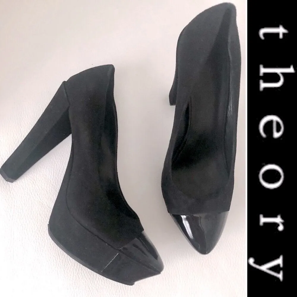 Theory Suede Platform Pumps by  - Image 2
