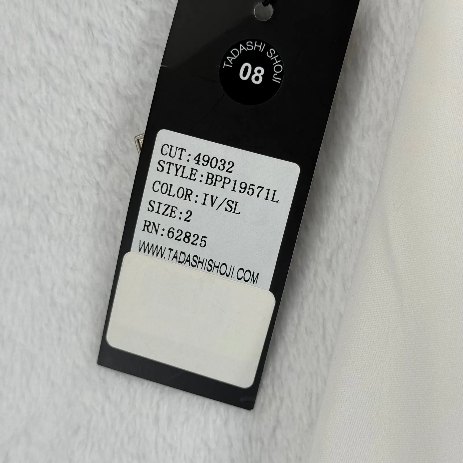 Tadashi‎ Shoji Dress Gown Size 2 Silver Sequin One Shoulder Formal - Image 3