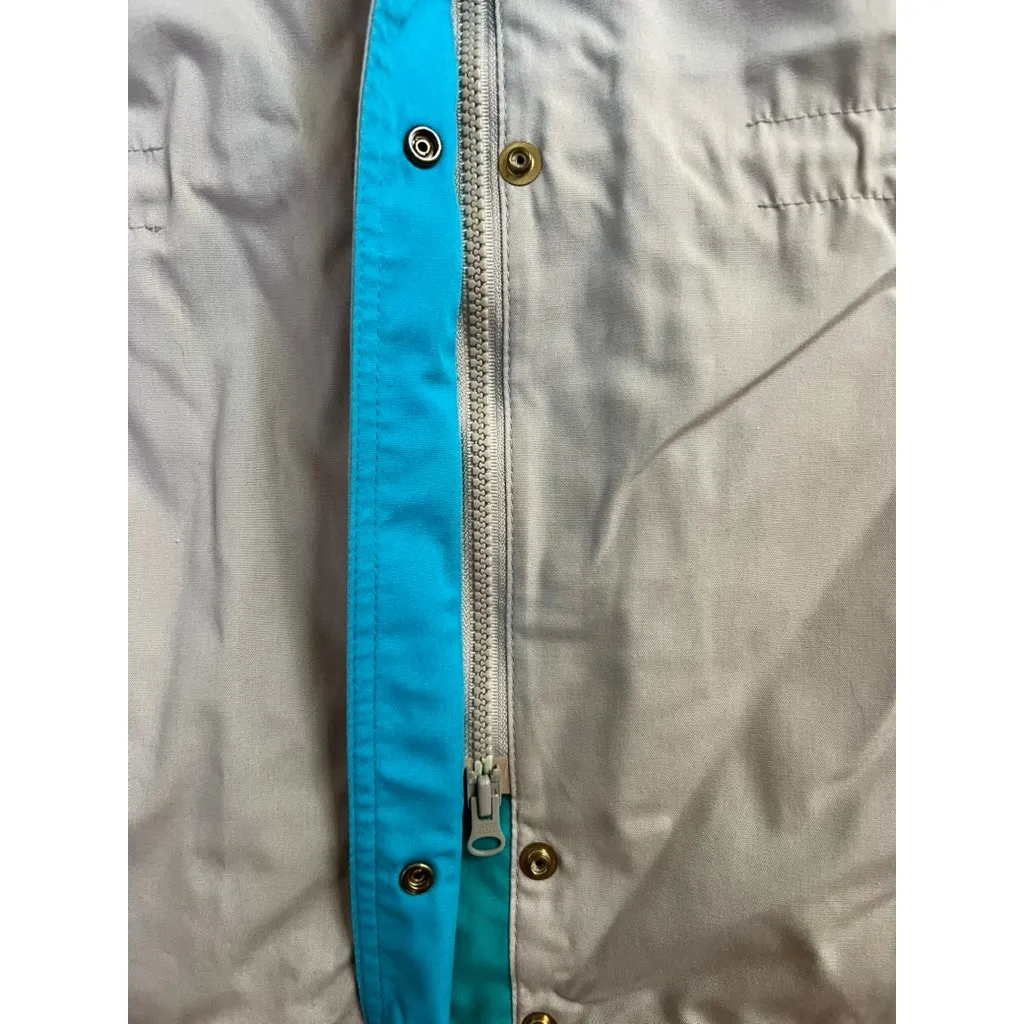 VTG London Fog Khaki Hood  Jacket Size 12 PET Zip and Snap - Image 6