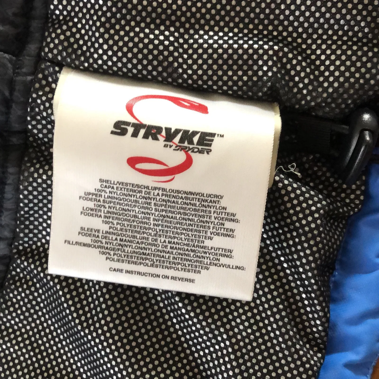 Stryke by Spyder Women's Hooded Jacket Coat Blue & black size 6 - Image 10