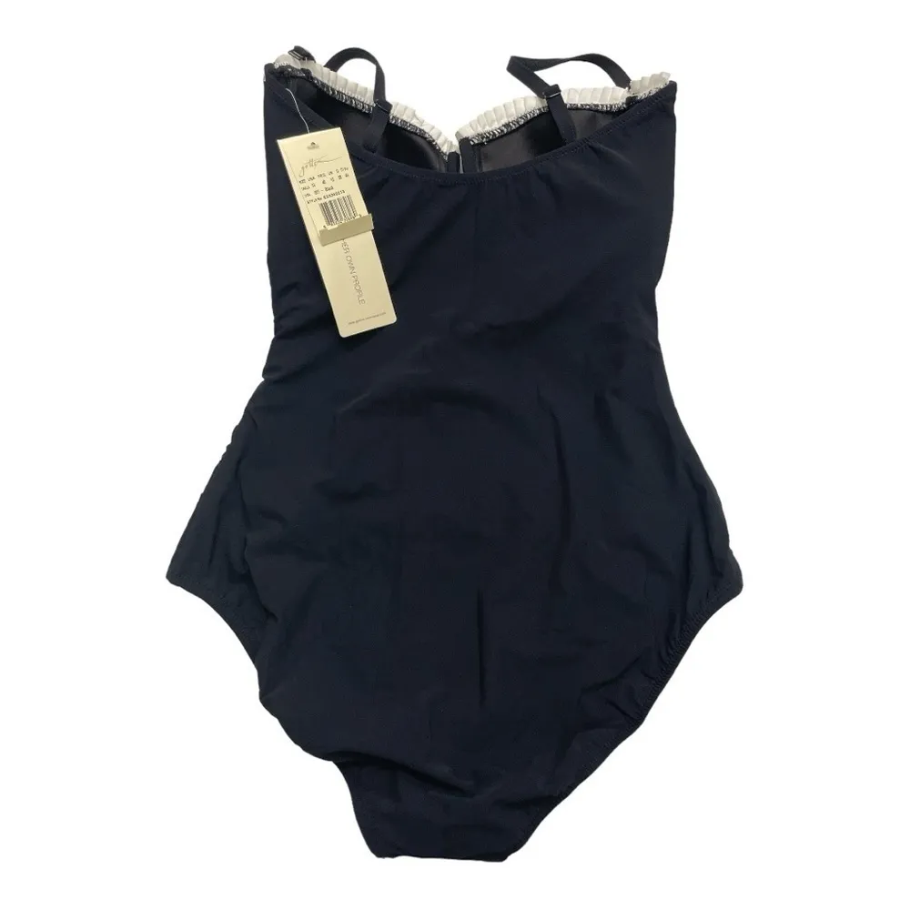 PROFILE BY GOTTEX FRENCH PLEATS SHIRRED FRONT BANDEAU STRAPLESS  SWIMSUIT - Image 6