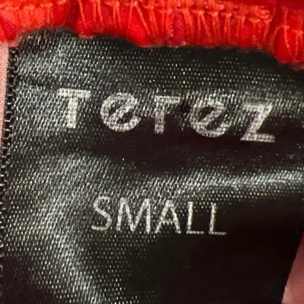 Terez Red Elastic Waist Workout Activewear Gym Running Athletic Sweat Shorts S - Image 3