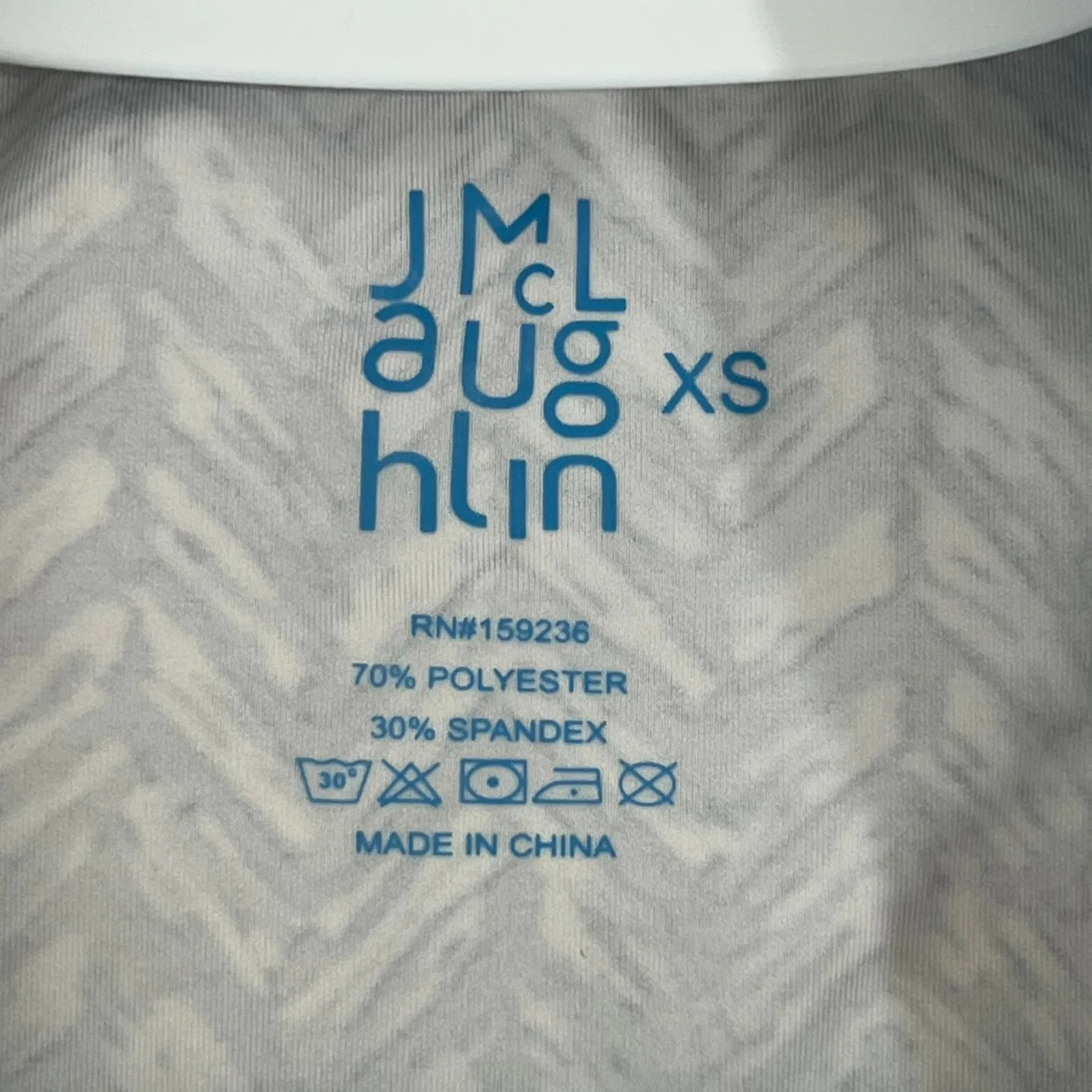 J Mclaughlin Isles Top XS NWT $178 1/4 Zip Long Sleeve Acadia Gray‎ White - Image 4