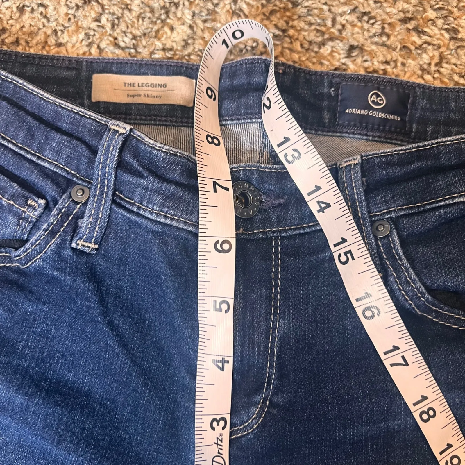 AG‎ Adriano Goldschmied Legging Ankle Super Skinny Jeans Women's Size 26R Dark - Image 6