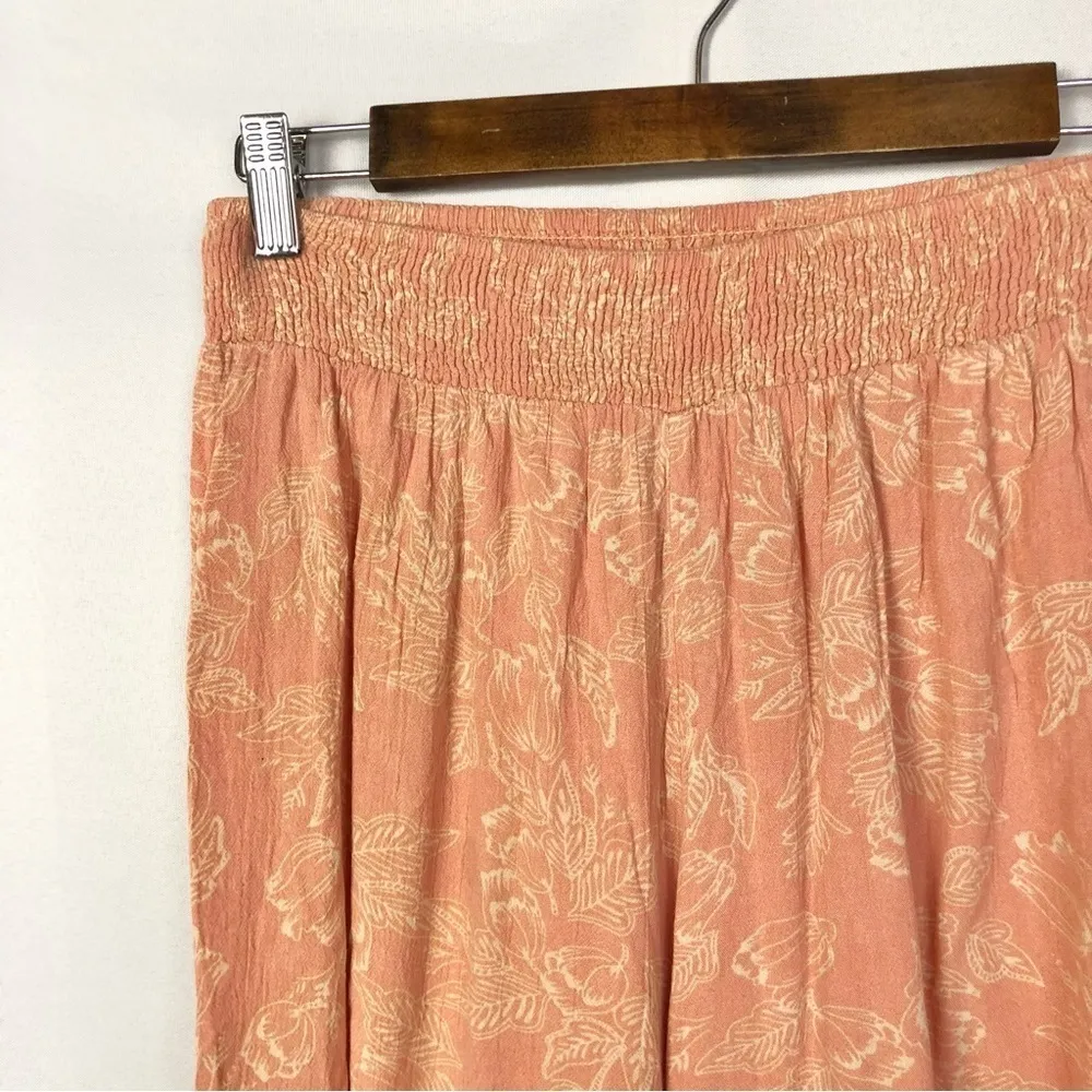 Amuse Society Coasting Along Pink Floral Wide Leg Pant S - Image 4