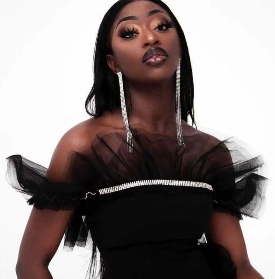 Tulip top tulle silhouette & sequins blackMINI cocktail dress Size 2 - Image 11