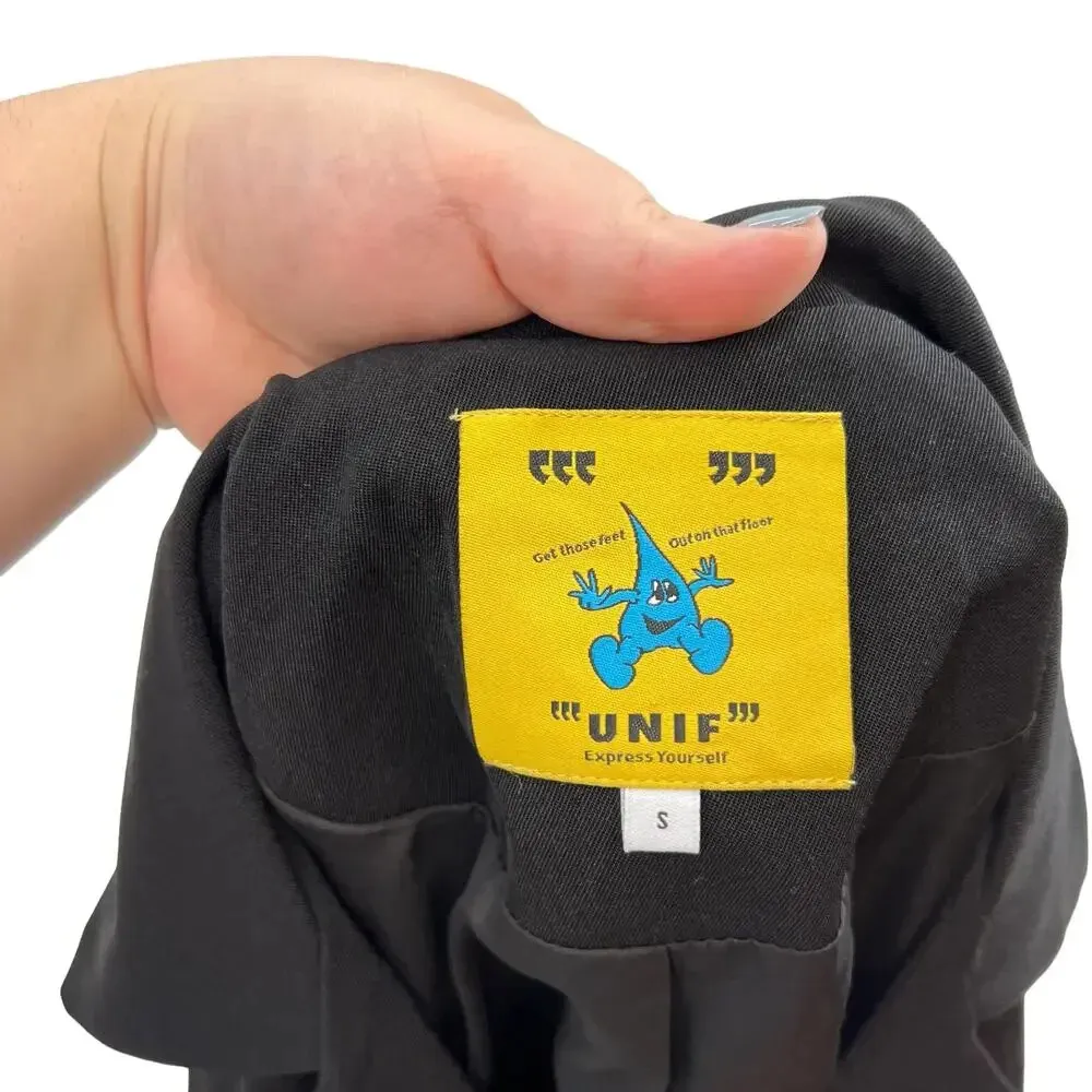 UNIF Control Blazer Jacket in‎ Black Zip Front Long Sleeve Size Small - Image 10