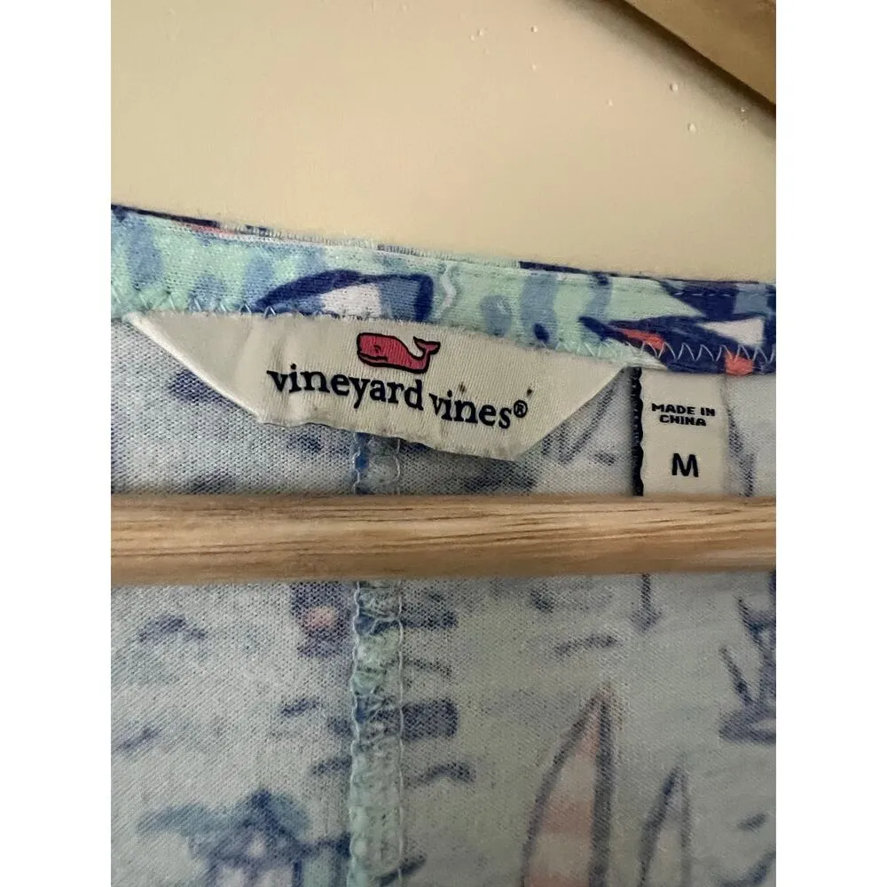 Vineyard Vines Sailboat Sailing Dress 100% Cotton Women's Dress Summer A-Line M - Image 3
