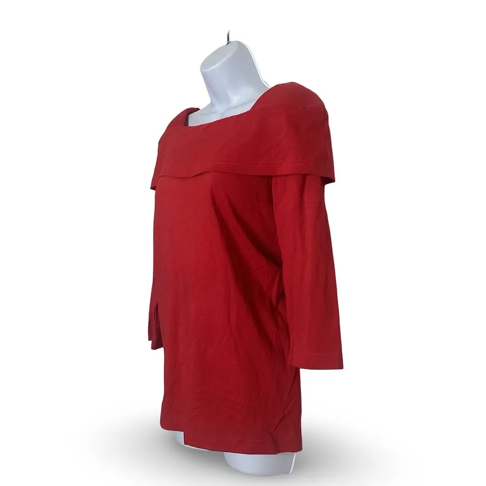 Vintage Jazz Sport Festive Top Red Size L - Image 2