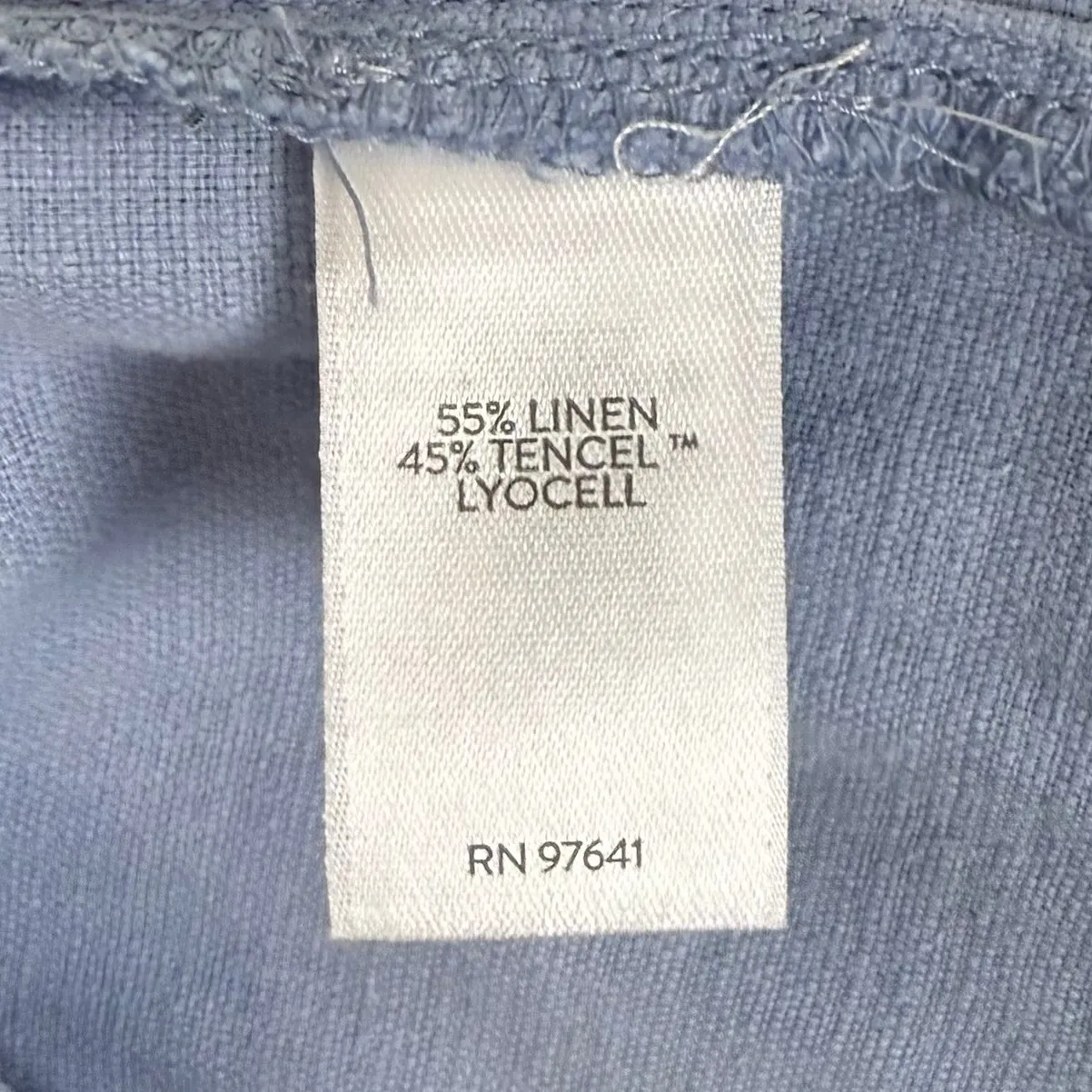 J. Jill Pure Linen Blend Wide Leg Crops Pants Size Coastal Airy Medium Petite Blue - Image 4