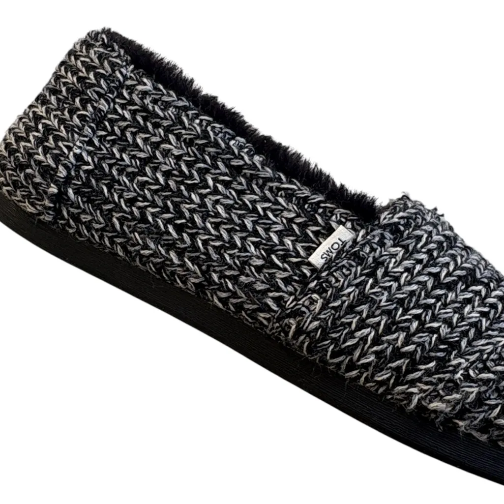 NWT Toms Alpargata Cozy Sweater Knit Black Size 9 - Image 4