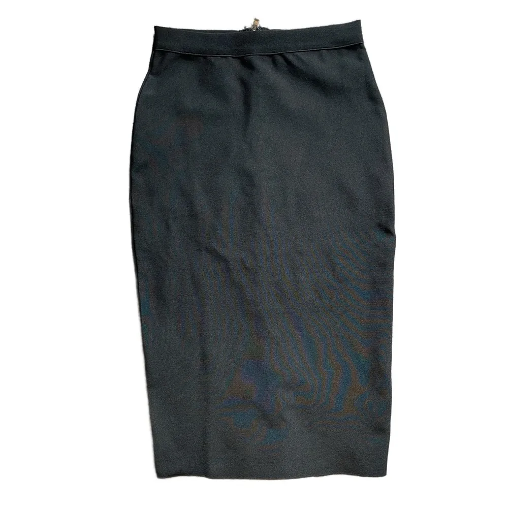 Super down by Revolve High Waisted Black Bandage Compression Midi Pencil Skirt S - Image 2