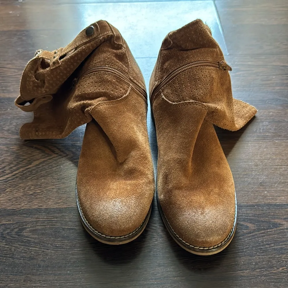 Rebels Trina Burnt Bronze Suede Leather Boots 7.5 - Image 2