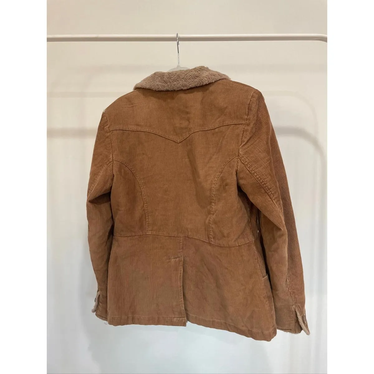 Vintage Esprit Tan Corduroy Fur Jacket - Image 6