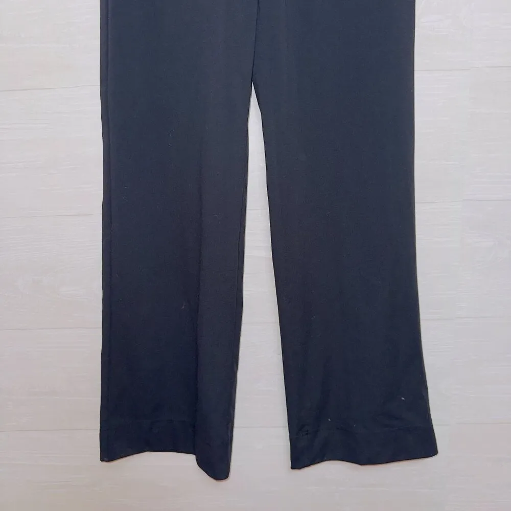 Amazon  Branded Women's Black High Waisted Button Front Wide Leg Casual Pants - Image 3