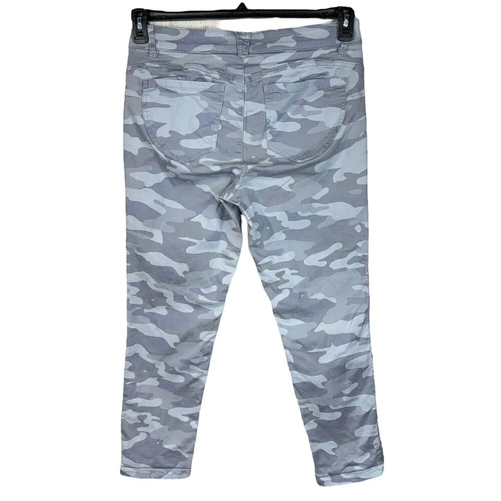 Democracy SZ 12 "Ab"solution Ankle Pants Camo Stretch Mid-Rise Pockets Zip-Fly - Image 4