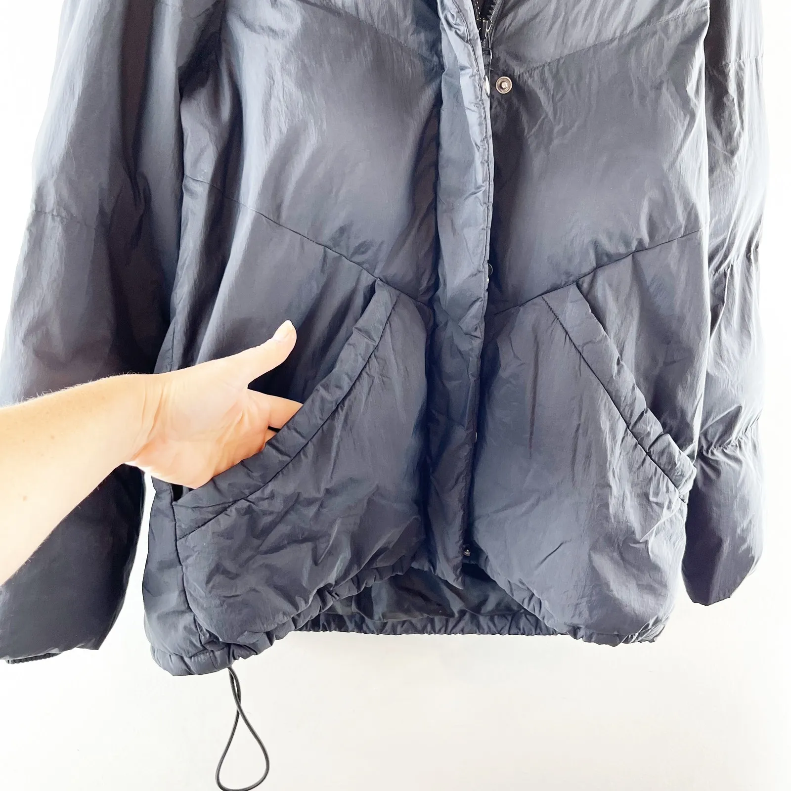 Madewell Quilted Puffer Parka Jacket Coat Black Small - Image 6