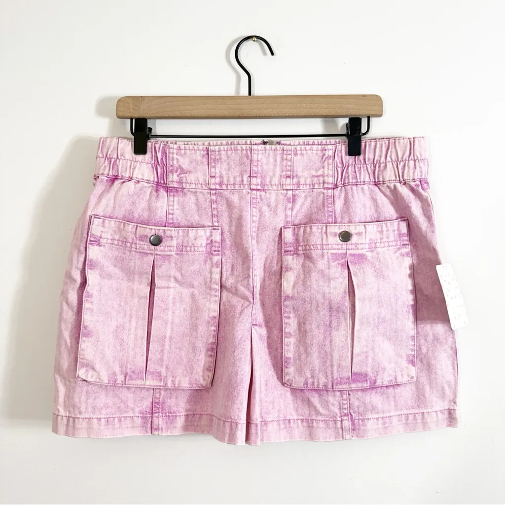 NWT Free People Valley Girl West Coast Mini Denim Skirt Pink Size 12 - Image 2