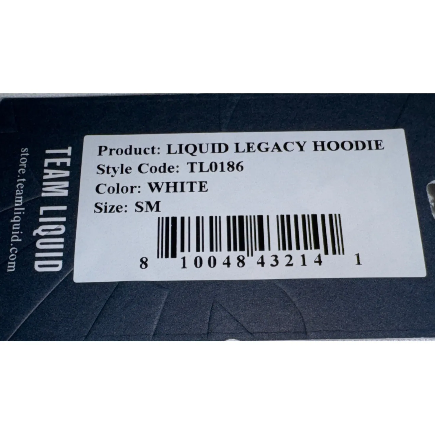NWT Team Liquid Legacy CHENILLE HOODIE Sz S Heavy Weight Embroidered Large Print White - Image 7