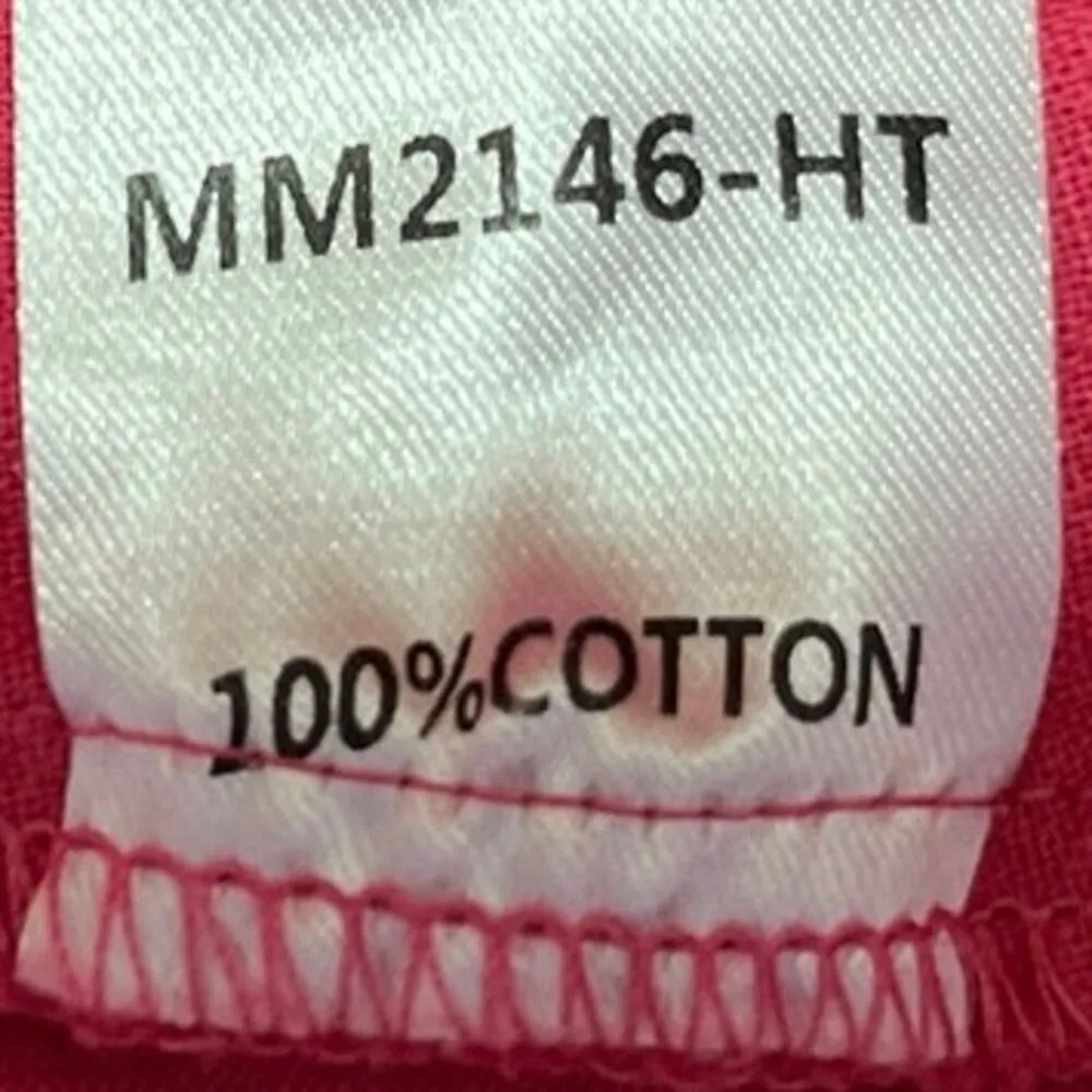 Double Crazy 100% Cotton Pink Plunge V Halter A Line Mini Dress Size M Size M - Image 4