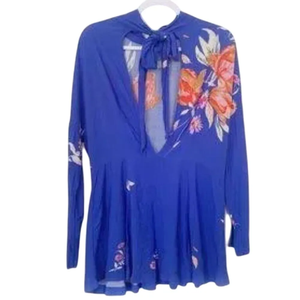 Free People Gemma Blue Tunic / Minidress, Size Small, Great Pre-owned Condition - Image 6