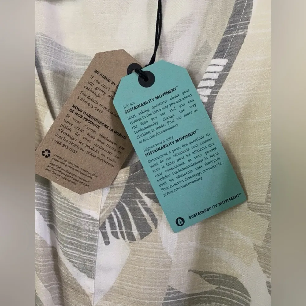 NWT Prana Womens Gray Bone Paloma Tie Front Sleeveless McKenzie Tank Top Size XS - Image 10