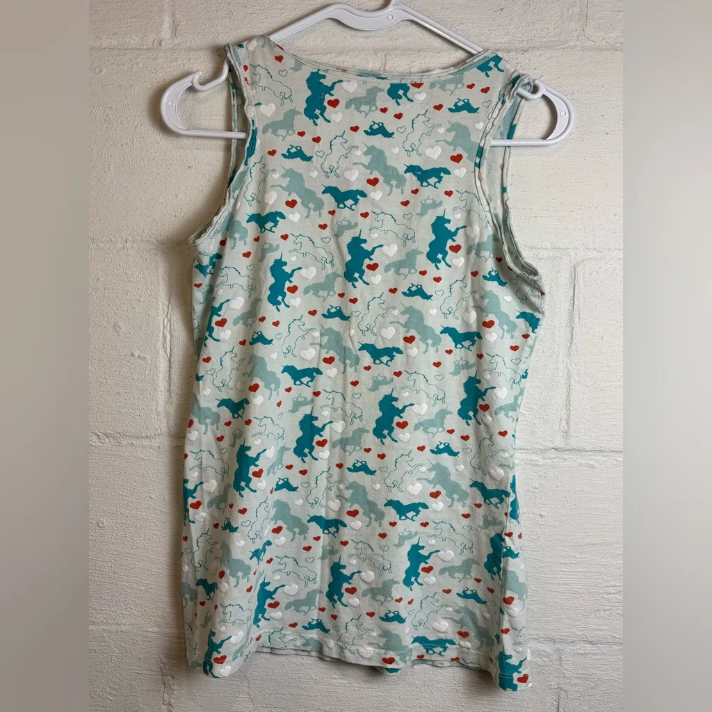 Loungefly Woman’s Unicorn Printed Casual Summer Twee Cute Tank Top Size Medium - Image 4