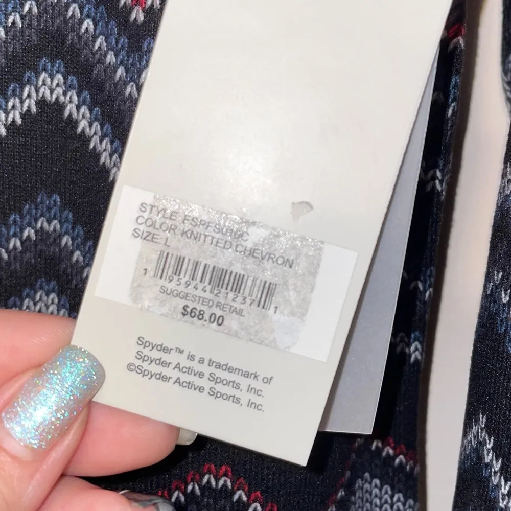 Spyder Cozy Chevron Printed Sleep Set with Pull On Pants Size Large - Image 4