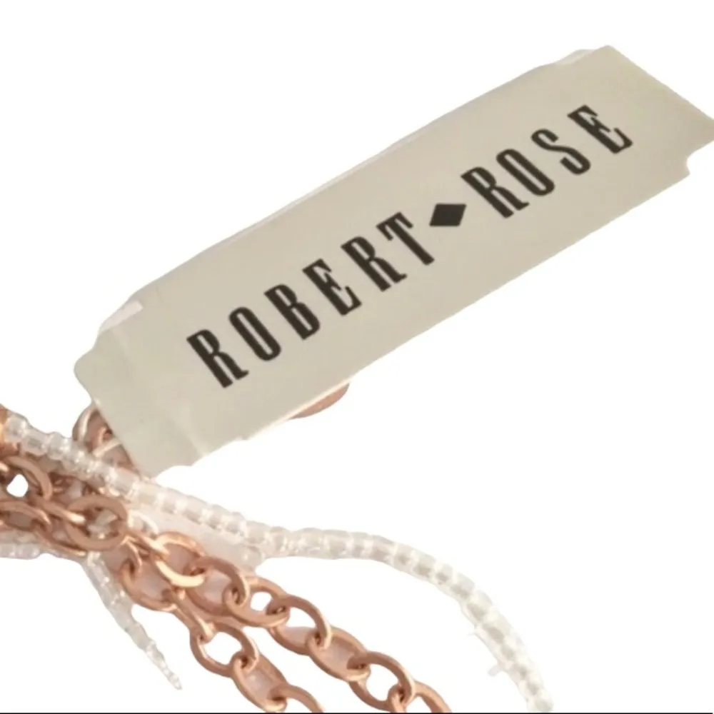 new Robert Rose ✲ Agate Statement Necklace ✲ Rose Gold + Seed Bead Chain ✲ - Image 8