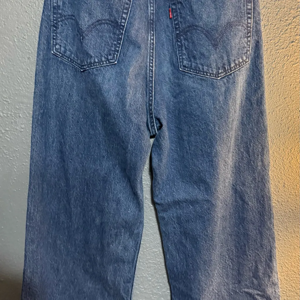 Levi's Wellthread High Loose Jeans. Levi's Blue Flare Wide Leg Jeans Modern Fit - Image 5