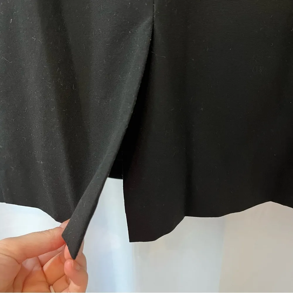 Lands’ End Black Structured Midi Dress - Size 10P - Image 6