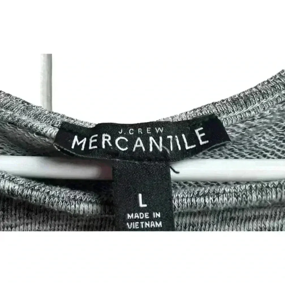 J Crew Mercantile Long‎ Sleeve Shirt With Belt Women's Size Large Gray - Image 2