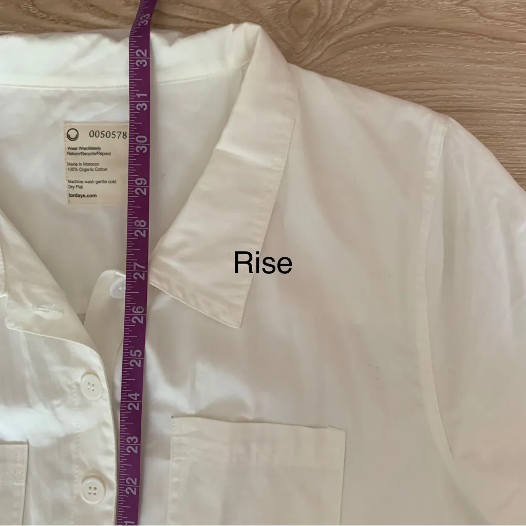 Fordays XL NEW Shorts Coverall Utility Short Sleeve Romper White Organic Cotton - Image 6