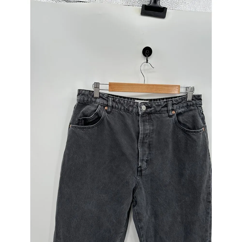 Rolla's Black Wash Classic Straight High Rise Denim Jeans Regular Fit Size 32 - Image 5