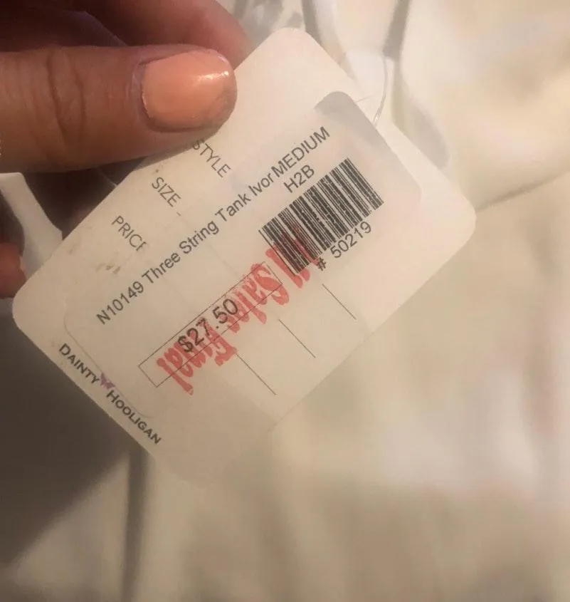 Dainty Hooligan White Flowy Tank - Image 4